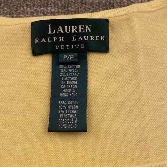 Lauren by Ralph Lauren Yellow Tank Top size P/P - Picture 2 of 4
